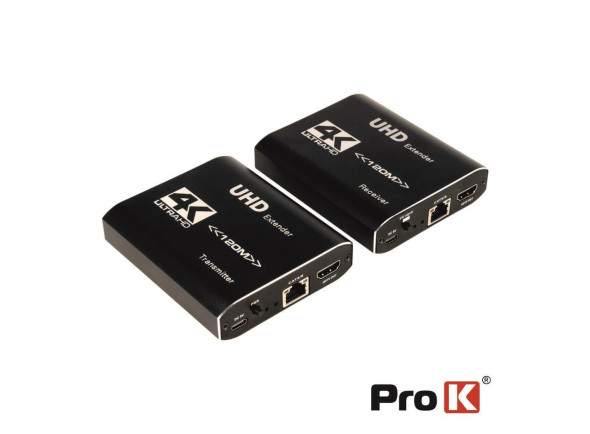 Extensor de Sinal HDMI 1.4 via RJ45 CAT5E/6 120 m PROK Extensor de Sinal HDMI 1.4 via RJ45 CAT5E/6 120 m PROK